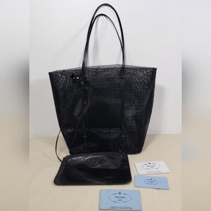 Prada Mesh shoulder tote with attached baby. Perfect for summer!
